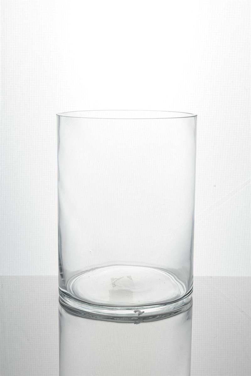8 Inch Clear Cylinder Glass Vase 6W x 8H -- 6 Per Case
