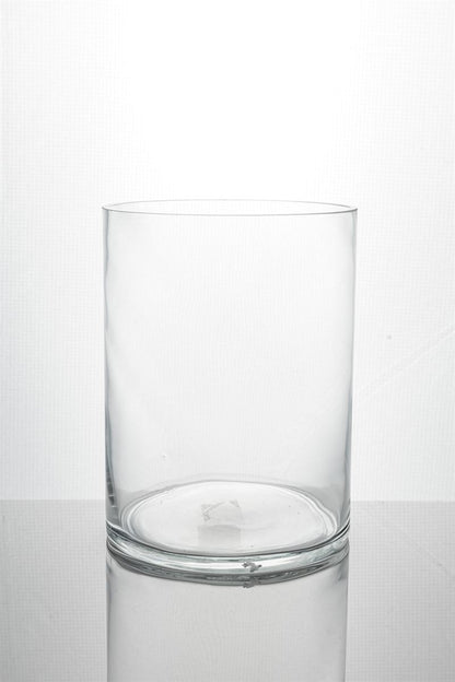 8 Inch Clear Cylinder Glass Vase 6W x 8H -- 6 Per Case