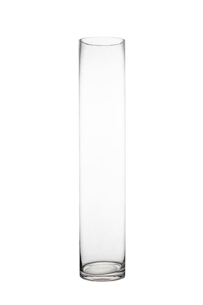 20 Inch Clear Cylindner Glass Vase 4W x 20H -- 4 Per Case